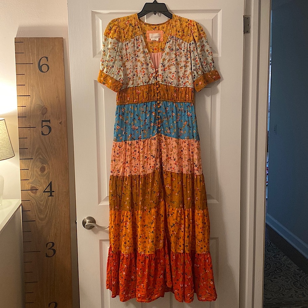 Anthropologie Tiered Maxi Dress